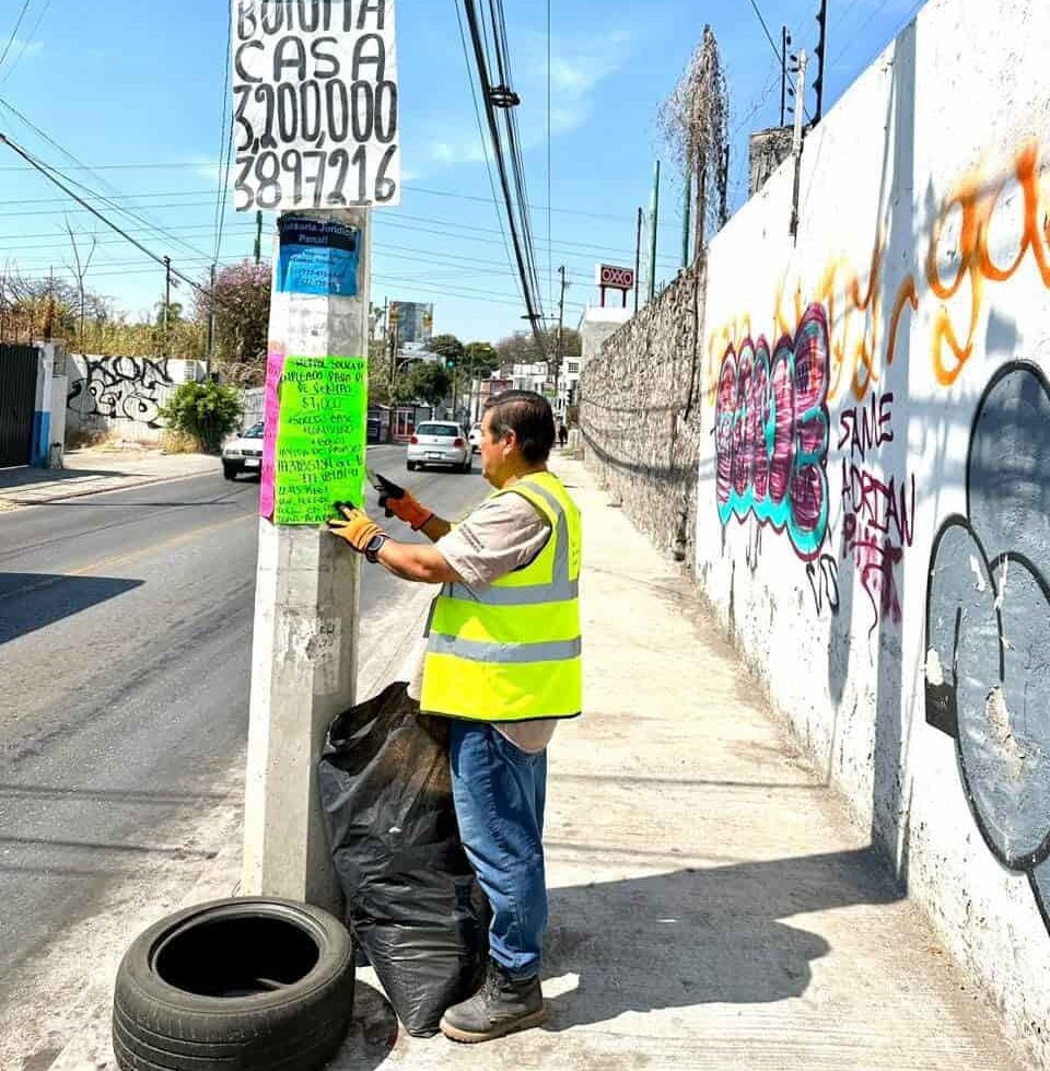 ¿Sabías que colocar publicidad en postes y árboles es sancionado?
