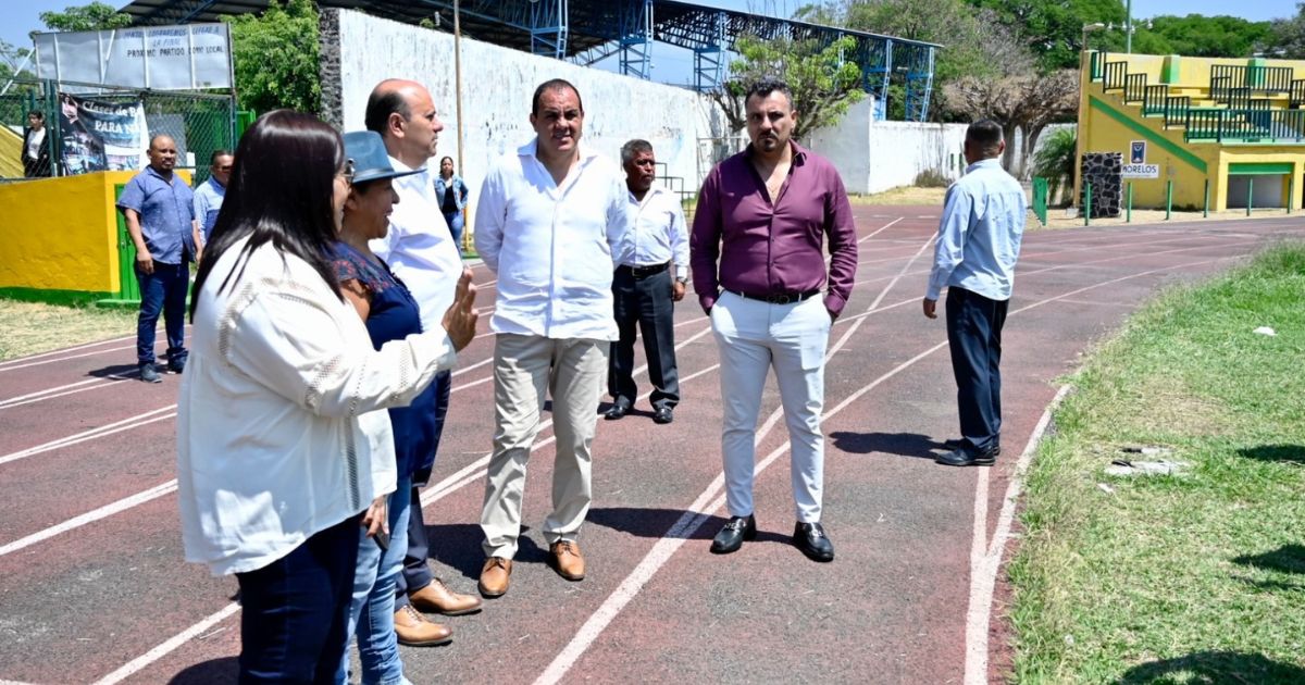 Acuerda Cuauhtémoc Blanco la rehabilitación de la Unidad Deportiva de Cuautla