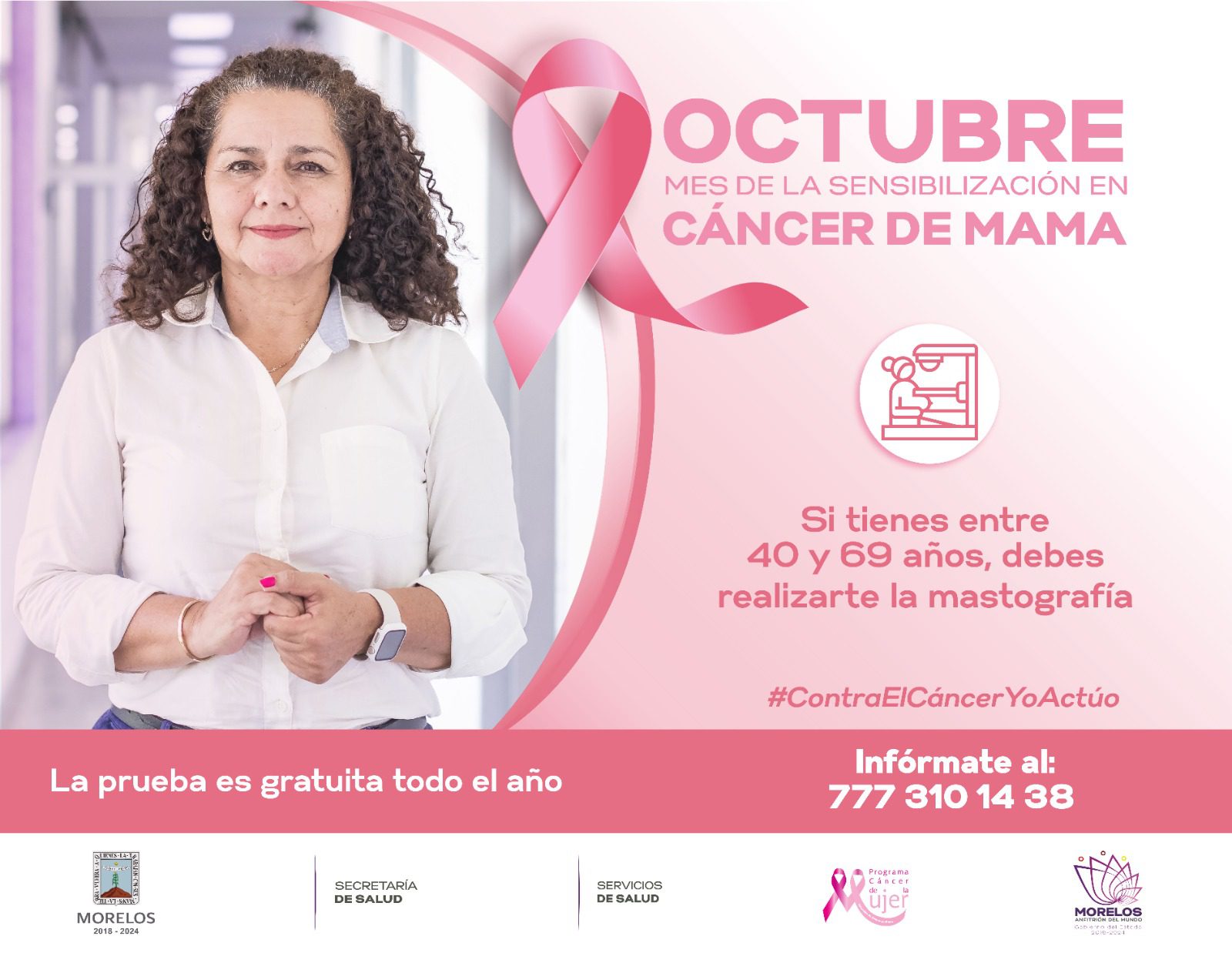 Realizarán mastografías GRATIS en la zona oriente de Morelos
