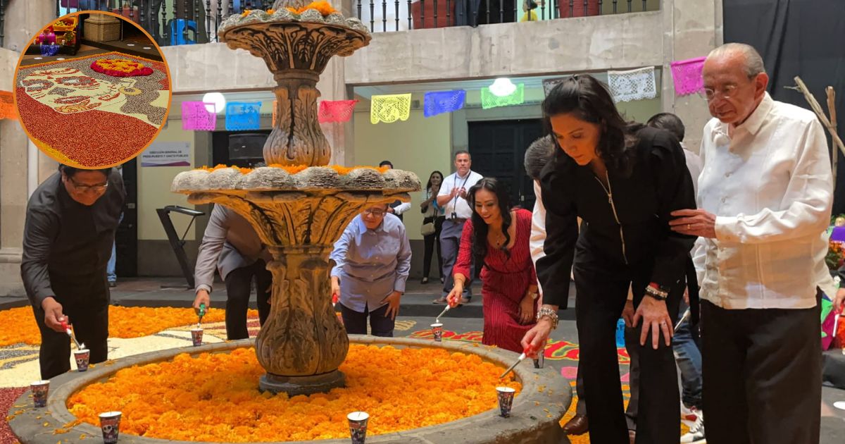 Montan ofrenda en Palacio de Gobierno