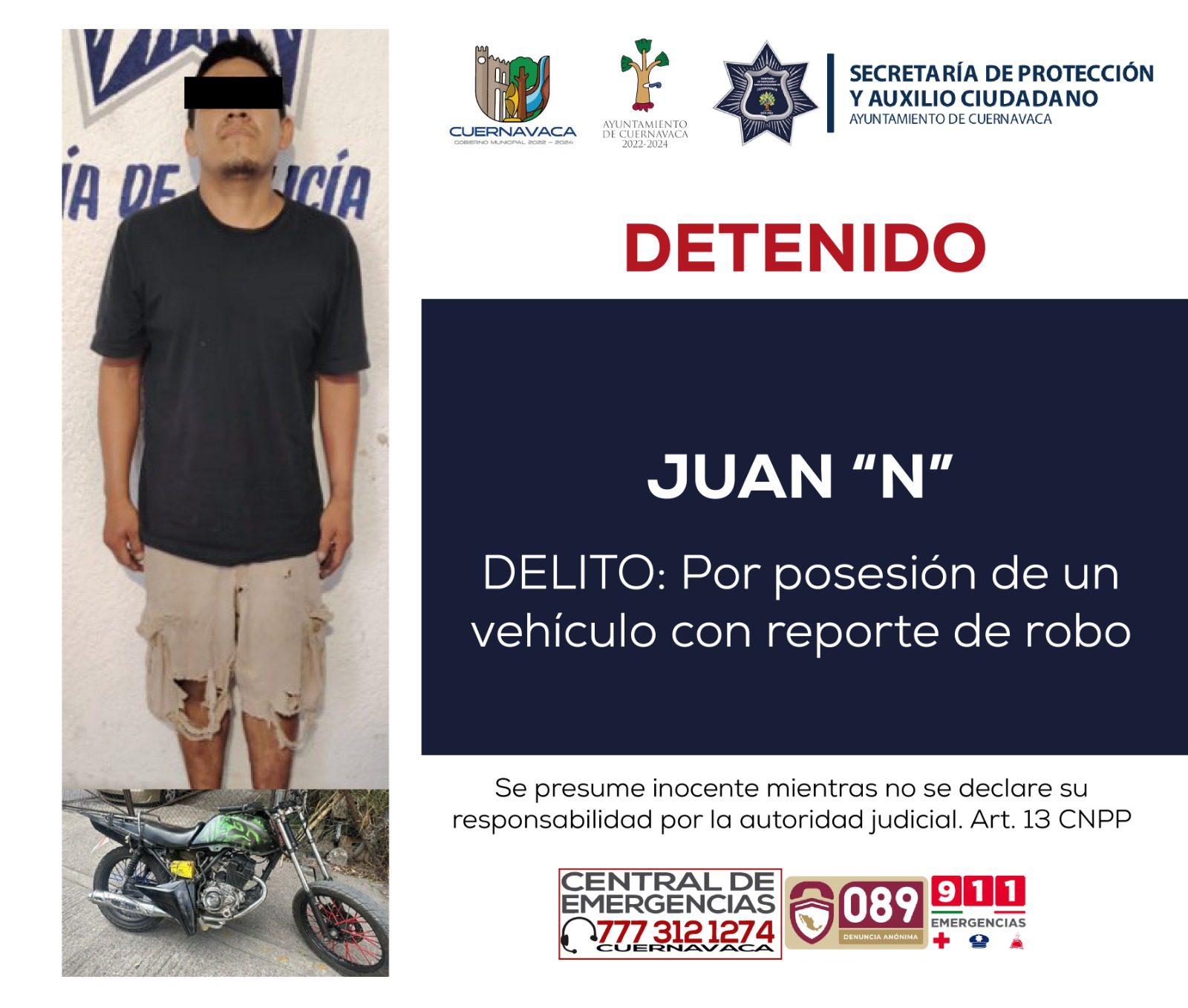 Seprac registra 91 personas detenidas durante una semana