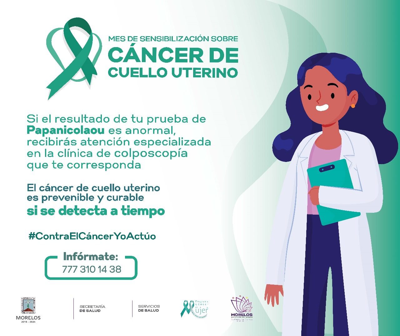 Realiza Servicios de Salud más de 7 mil citologías