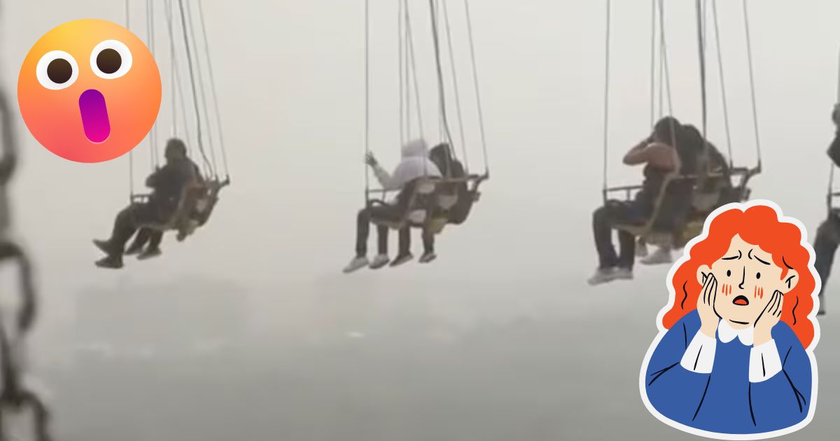 Visitantes de Six Flags quedaron suspendidos en el aire tras lluvia