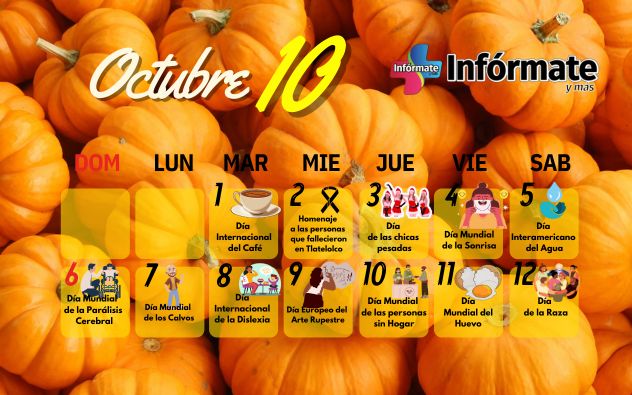 Descarga aquí el calendario del mes de octubre de Infórmatey+