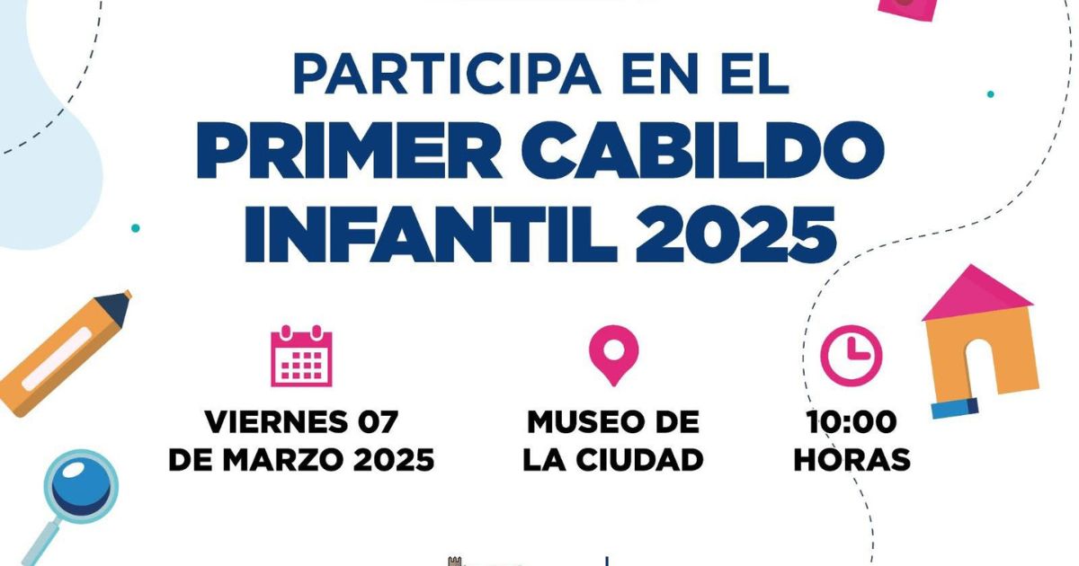 Abierta la convocatoria para participar en el Cabildo Infantil 2025