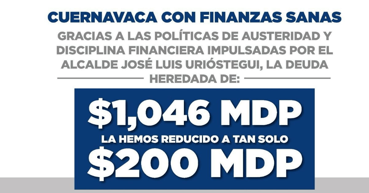 Cuernavaca sigue reduciendo deudas heredadas