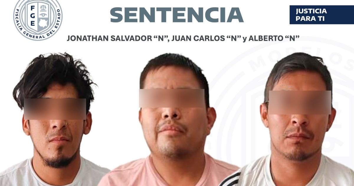 Dan condena de 23 años a sujetos por robo de vehículo en Cuernavaca