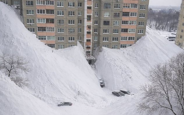 Nieve en Rusia