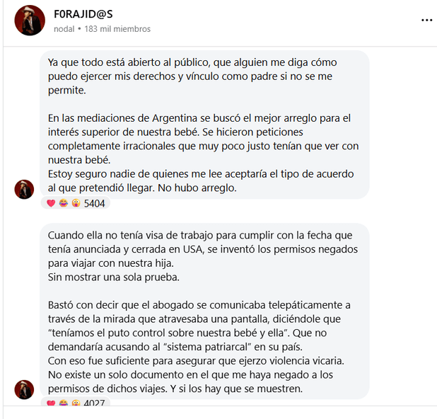 nodal declaraciones