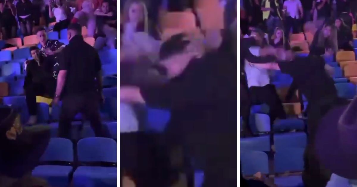 pelea concierto de grupo firme
