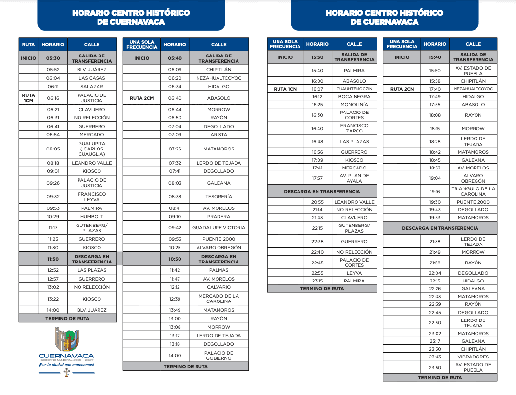 Horario basura centro