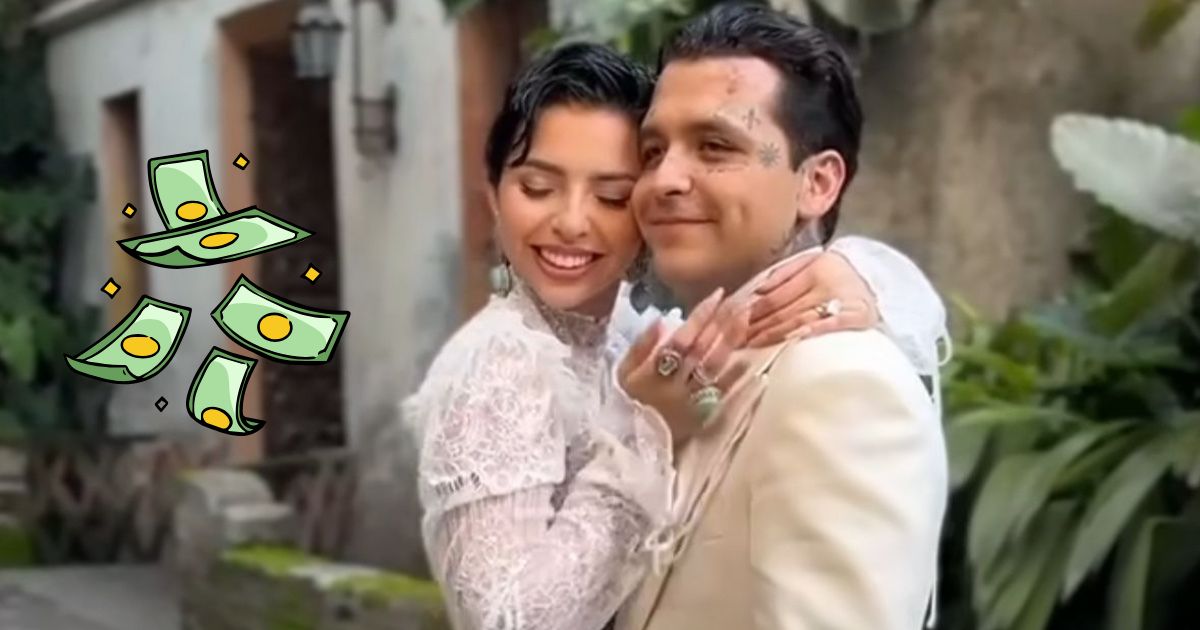 christian nodal y Angela boda