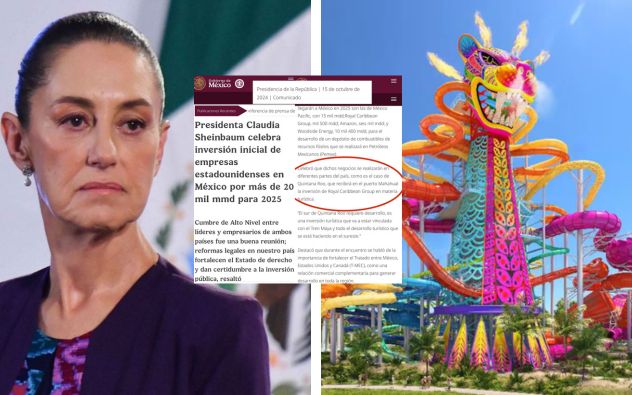 Claudia Sheinbaum durante una conferencia de prensa abordando temas de inversión turística y medio ambiente en México