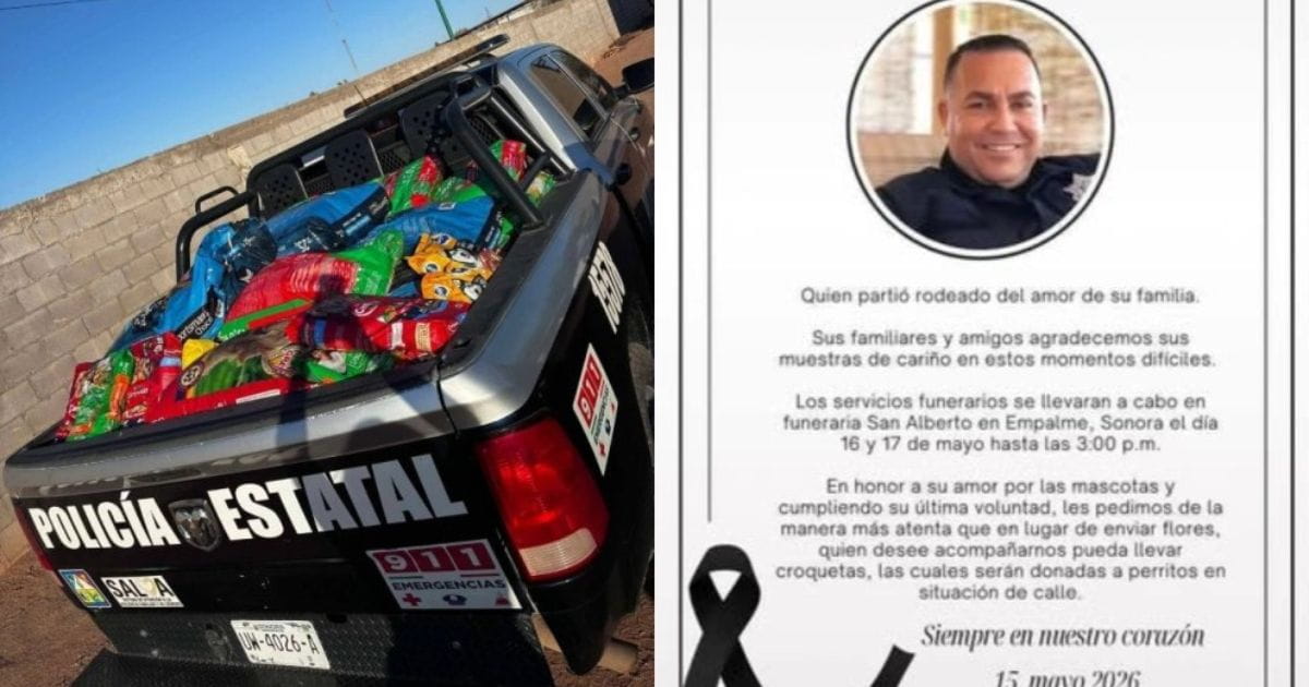 Policía pide croquetas en vez de flores para su funeral