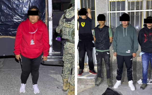 Unidades terrestres y personal operativo del Ejército Mexicano resguardan un tramo carretero en Yecapixtla, Morelos