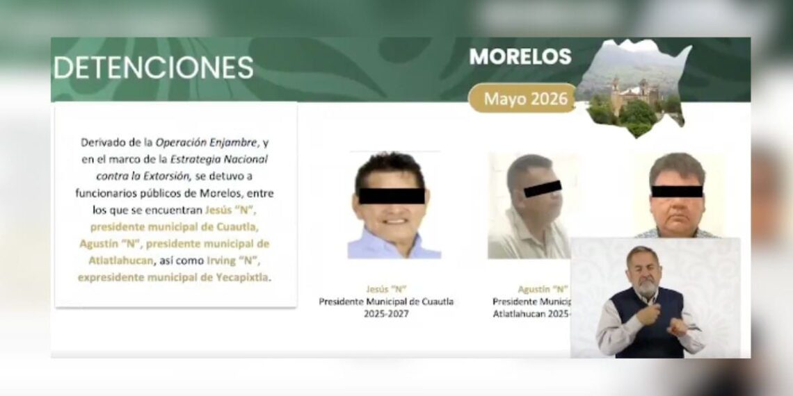 85 funcionarios detenidos entre ellos de Morelos