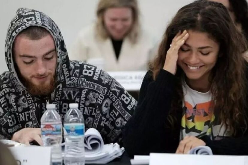 Angus Cloud y zendaya
