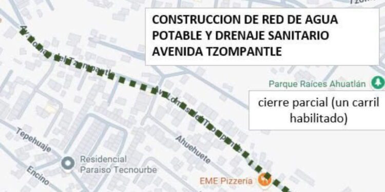 Anuncian cierres viales en Cuernavaca por obras de infraestructura urbana