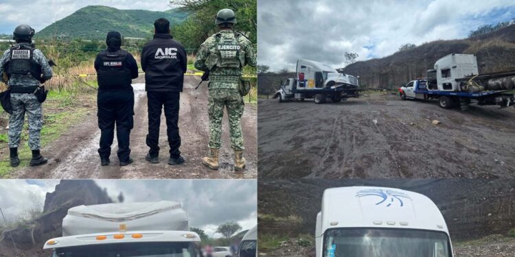 Desmantelan predio utilizado para desvalijar tractocamiones robados en Ayala