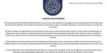 Fiscalía de Morelos investiga denuncia contra Víctor Rodríguez