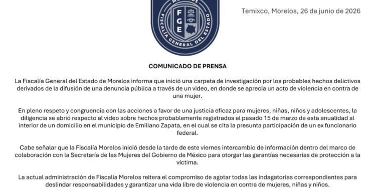 Fiscalía de Morelos investiga denuncia contra Víctor Rodríguez