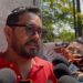 Maestros del magisterio marchando pacíficamente por calles céntricas en Cuernavaca, Morelos