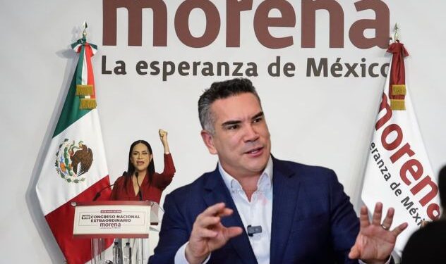 Ariadna Montiel Reyes durante una conferencia de prensa sobre denuncias electorales nacionales