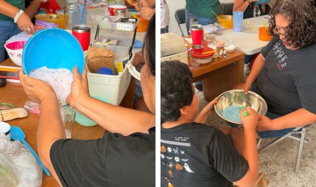 Mujeres de la colonia Revolución participan en el taller de elaboración de sales aromáticas terapéuticas del IMC en Cuernavaca, Morelos