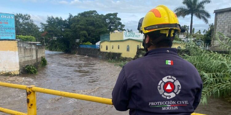 Protección Civil de Morelos vigila municipios tras afectaciones por lluvias