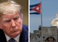 El presidente estadounidense Donald Trump gesticulando durante una conferencia de prensa en Washington