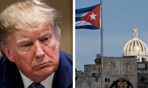 El presidente estadounidense Donald Trump gesticulando durante una conferencia de prensa en Washington